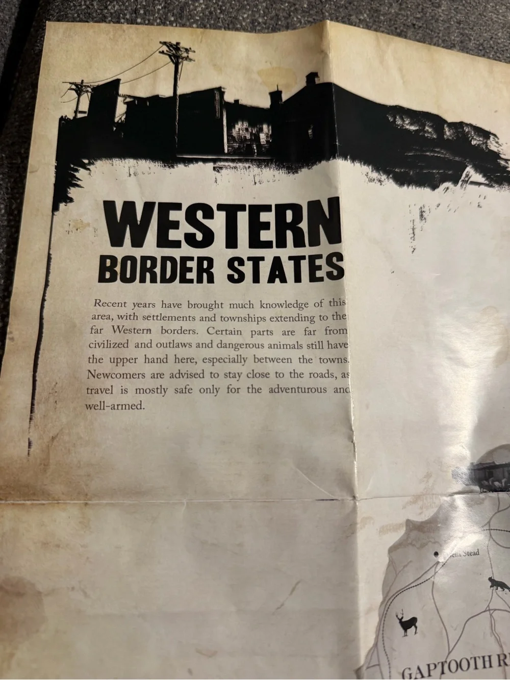 Red Dead Redemption Double-Sided MAP And Poster ONLY